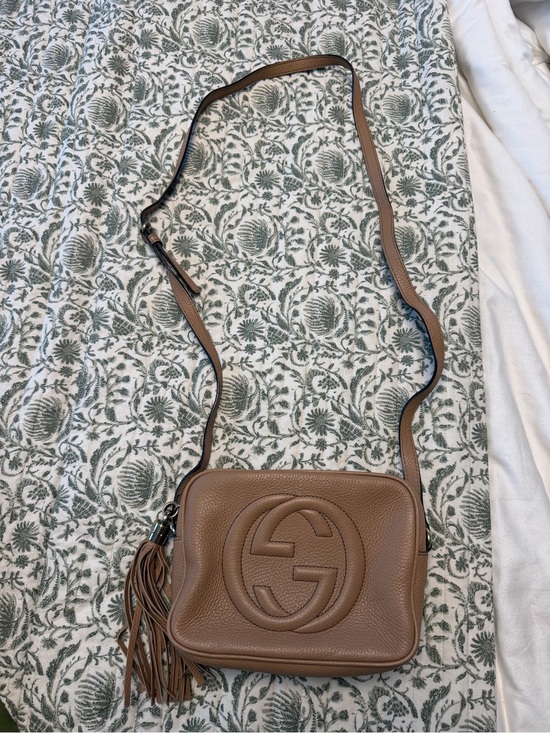 Gucci Handbags - Gucci Tan Soho Disco Leather Crossbody Bag with Tassel
